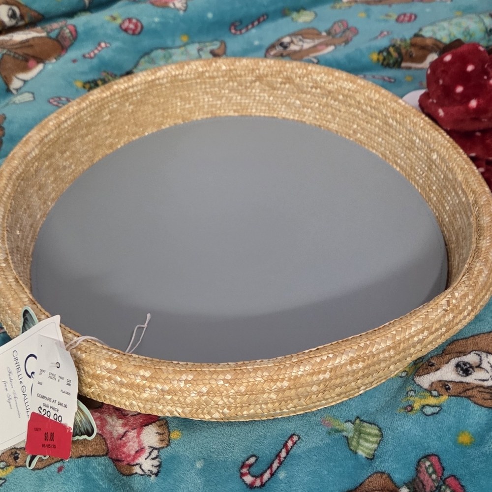 Elegant Tan and Gray Woven Basket